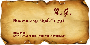 Medveczky Györgyi névjegykártya