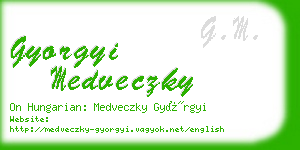 gyorgyi medveczky business card